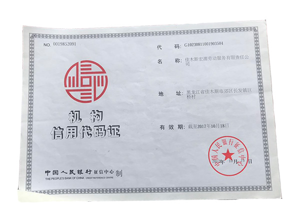 机构信用代码